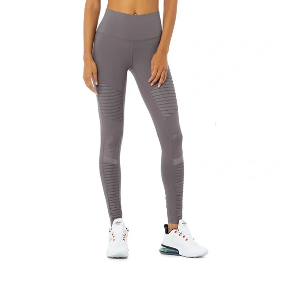 ALO Yoga Pants Jumpsuits Alo Yoga High Waist Moto Legging In